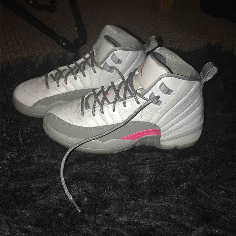 Gray and Pink Jordans